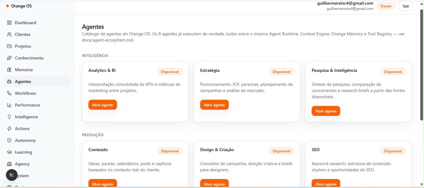 Sistema operacional da Orange Mídia
